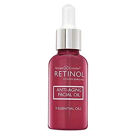 Retinol Anti-Aging Facial Oil – Instantly Adds A Glow To Your Face For A Younger Look – Radiance Booster With Nine Essential Oils Restores Hydration & Nourishment To Your Skin Night & Day