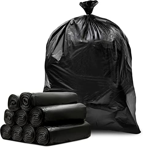 Tasker 33 Gallon Trash Bags (Value 250 Bags), Black Garbage Bags 30 Gallon - 32 Gallon - 33 Gallon - 35 Gallon. High Density Bags