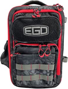 Ego Kryptek Tackle Box, Fishing Pack with 4 Accessory Trays, Water Resistant PVC, Multiple Storage Pockets, Tool Bag, G-Hook Closure System