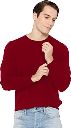 State Cashmere Men's Essential Crewneck Sweater 100% Pure Cashmere Classic Long Sleeve Pullover