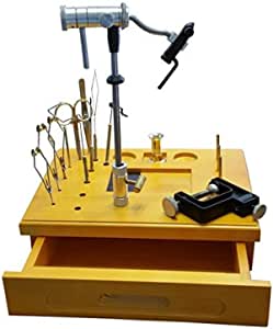 Wetfly Wooden Fly Tying Station with Tools