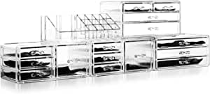 Felicite Home Acrylic Jewelry and Cosmetic Storage Makeup Organizer Set, 5 Piece，Large